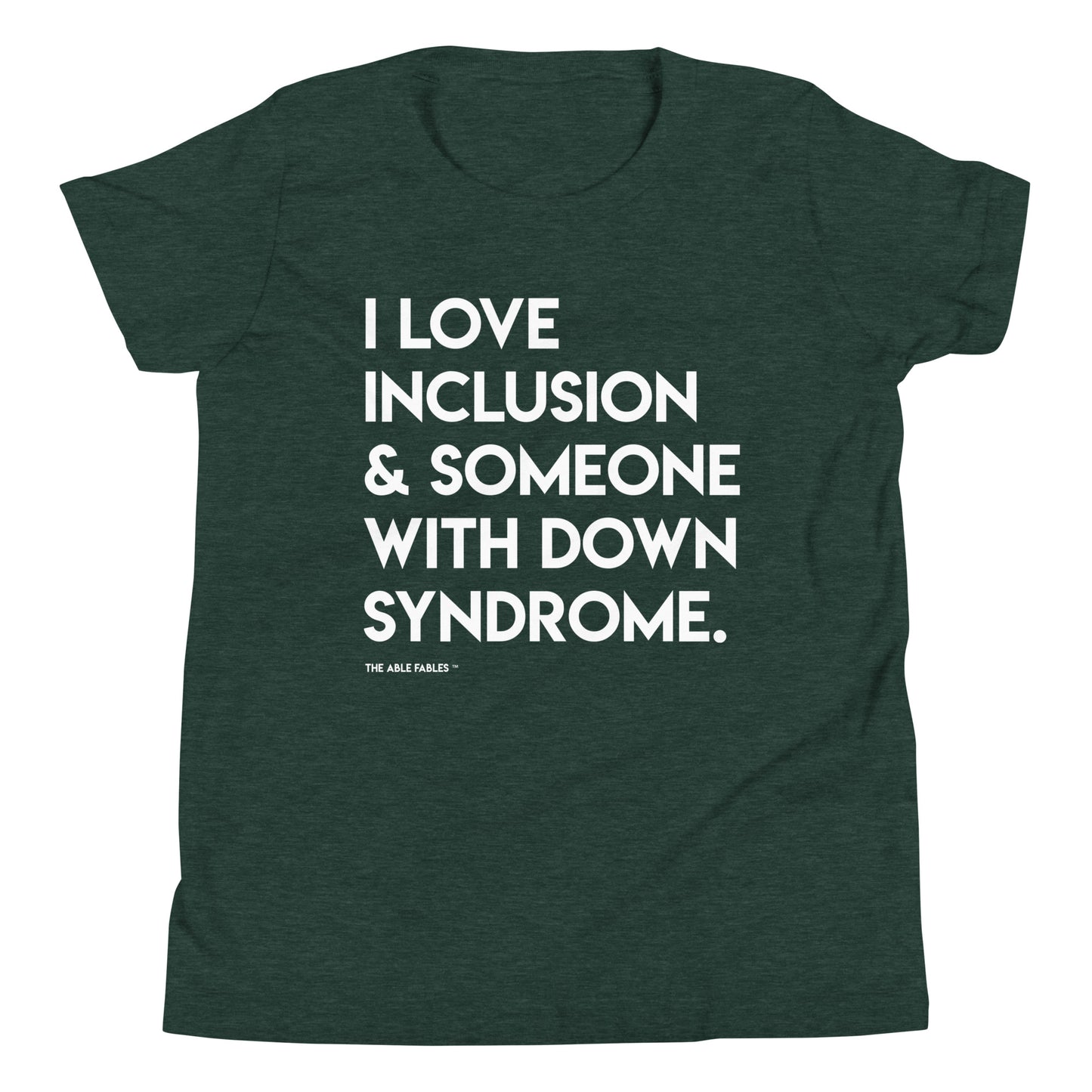"I Love Inclusion & Someone With Down Syndrome" Youth Tee