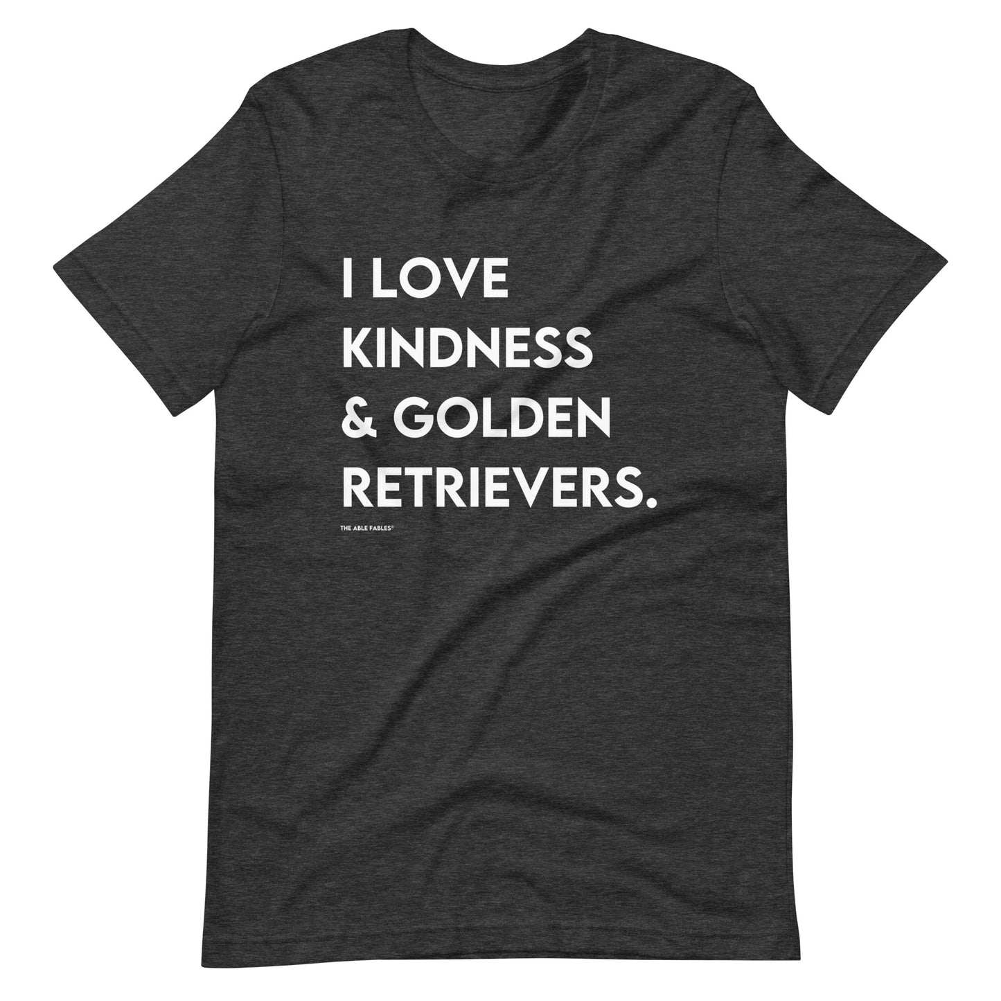 "I Love Kindness & Golden Retrievers" Adult Unisex Tee