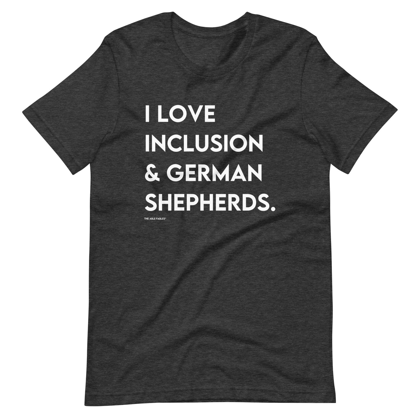 "I Love Inclusion & German Shepherds" Adult Unisex Tee