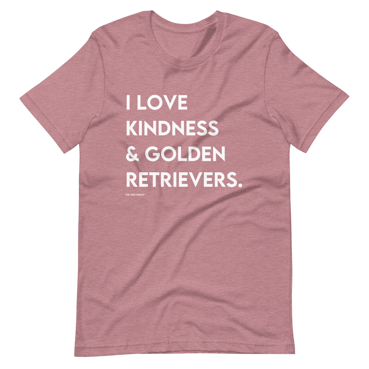 "I Love Kindness & Golden Retrievers" Adult Unisex Tee