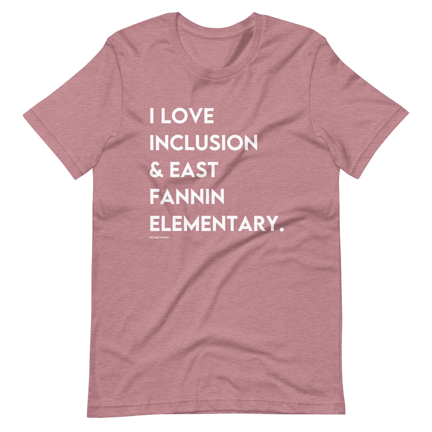 "I Love Inclusion & East Fannin Elementary" Unisex Adult Tee