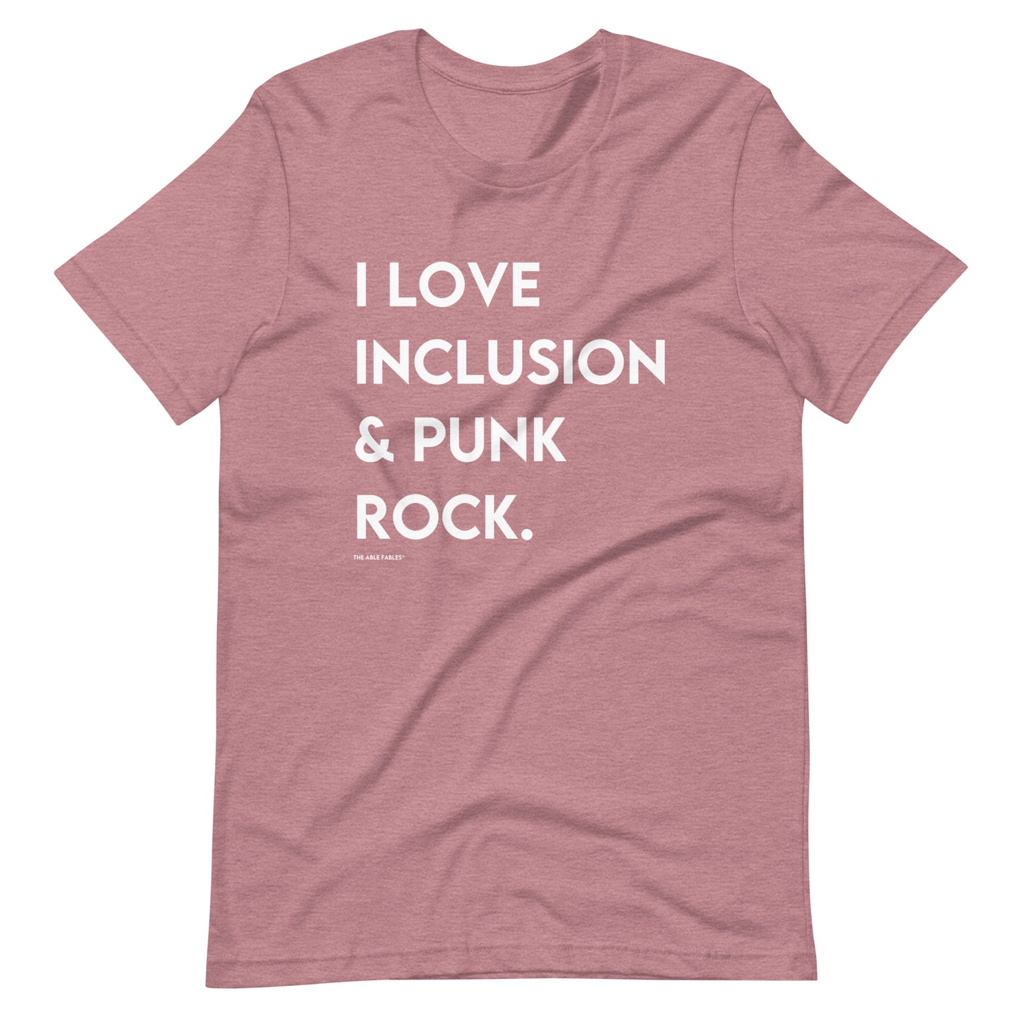 "I Love Inclusion & Punk Rock" Adult Unisex Tee