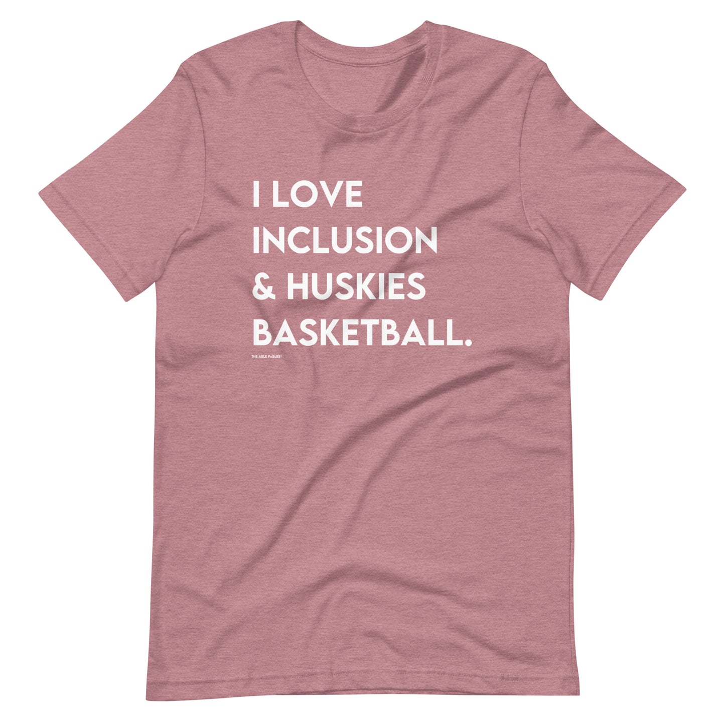 "I Love Inclusion & Huskies Basketball" Adult Tee