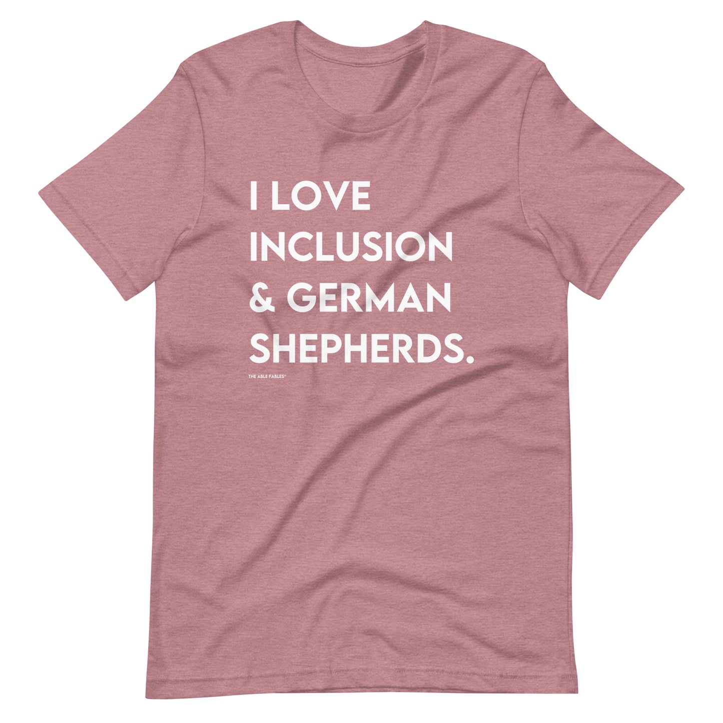 "I Love Inclusion & German Shepherds" Adult Unisex Tee