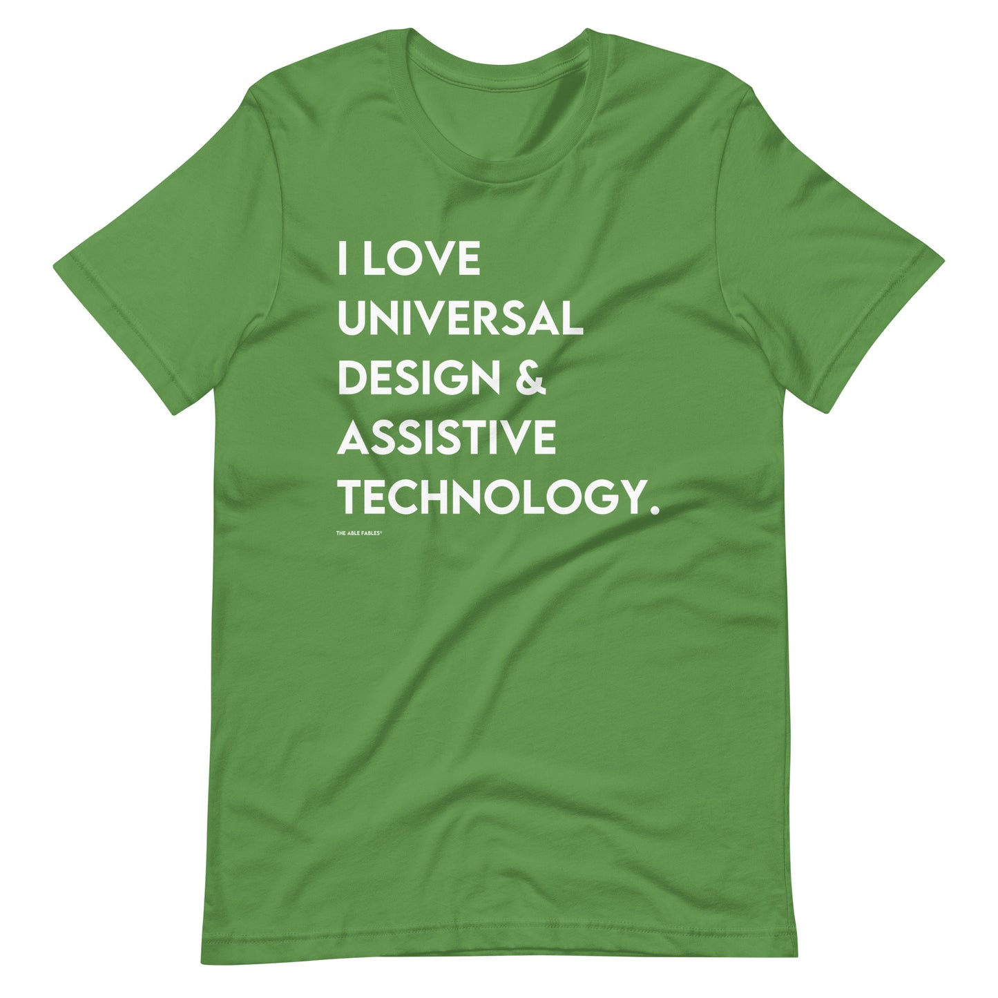 "I Love Universal Design and Assistive Technology" Adult Unisex Tee