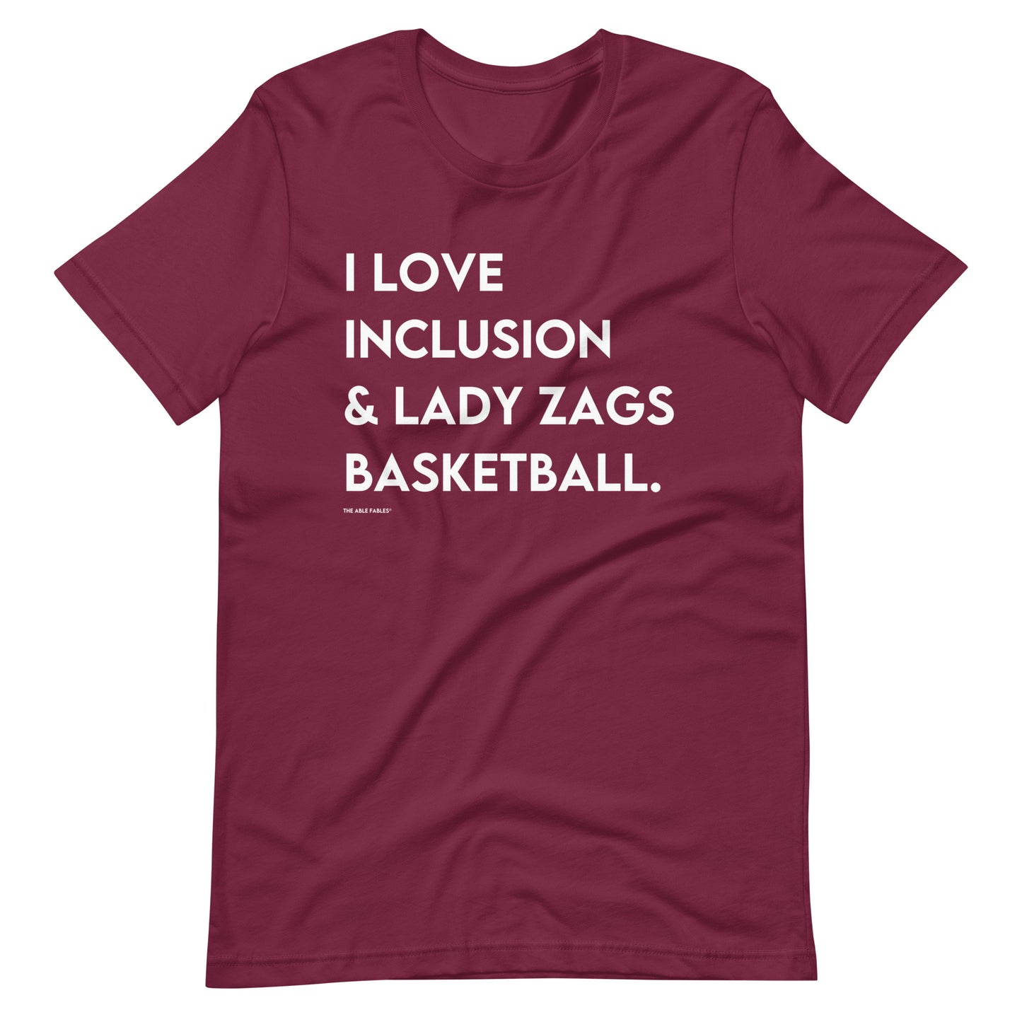 "I Love Inclusion & Lady Zags Basketball" Adult Unisex Tee