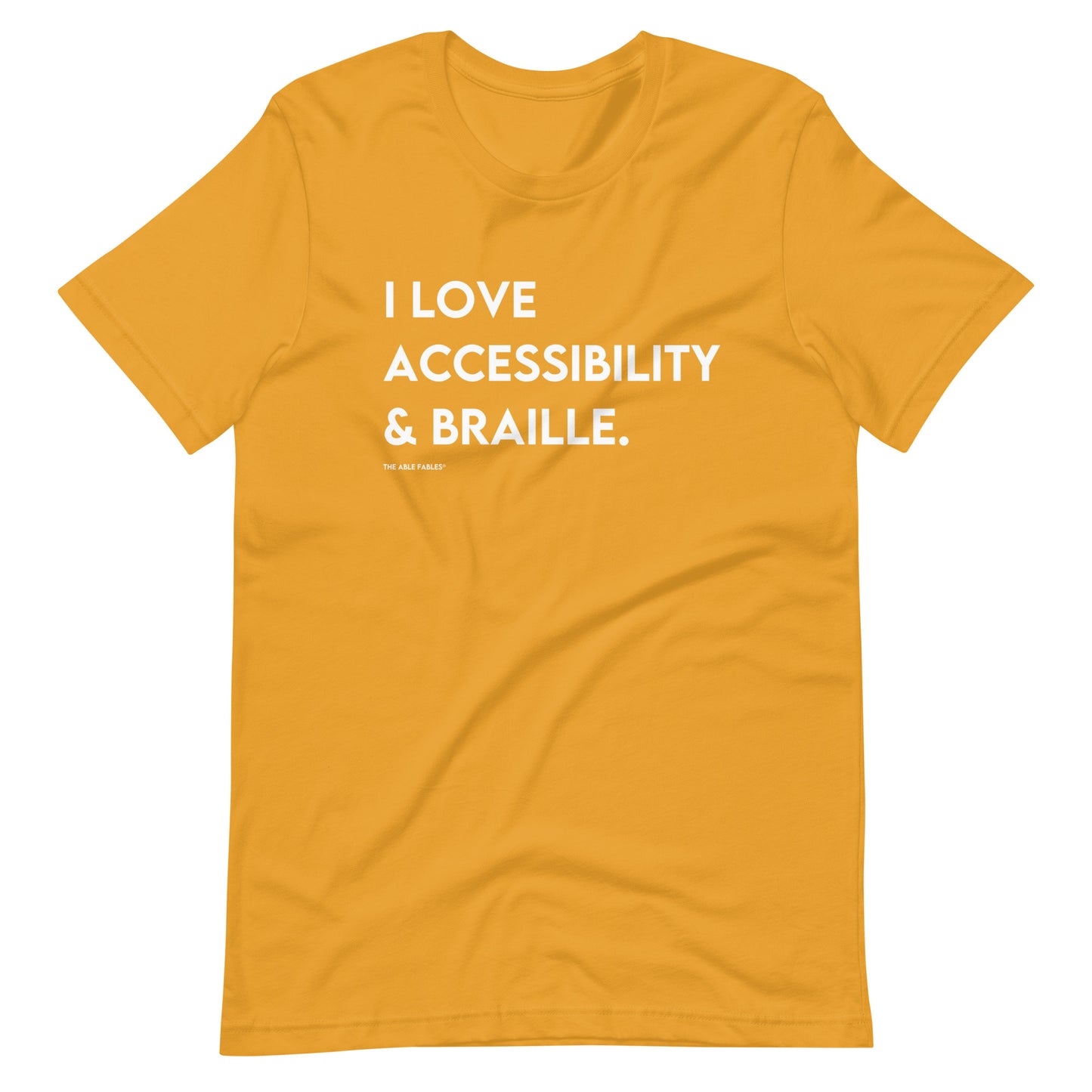 I Love Accessibility and Braille | Adult Unisex Tee