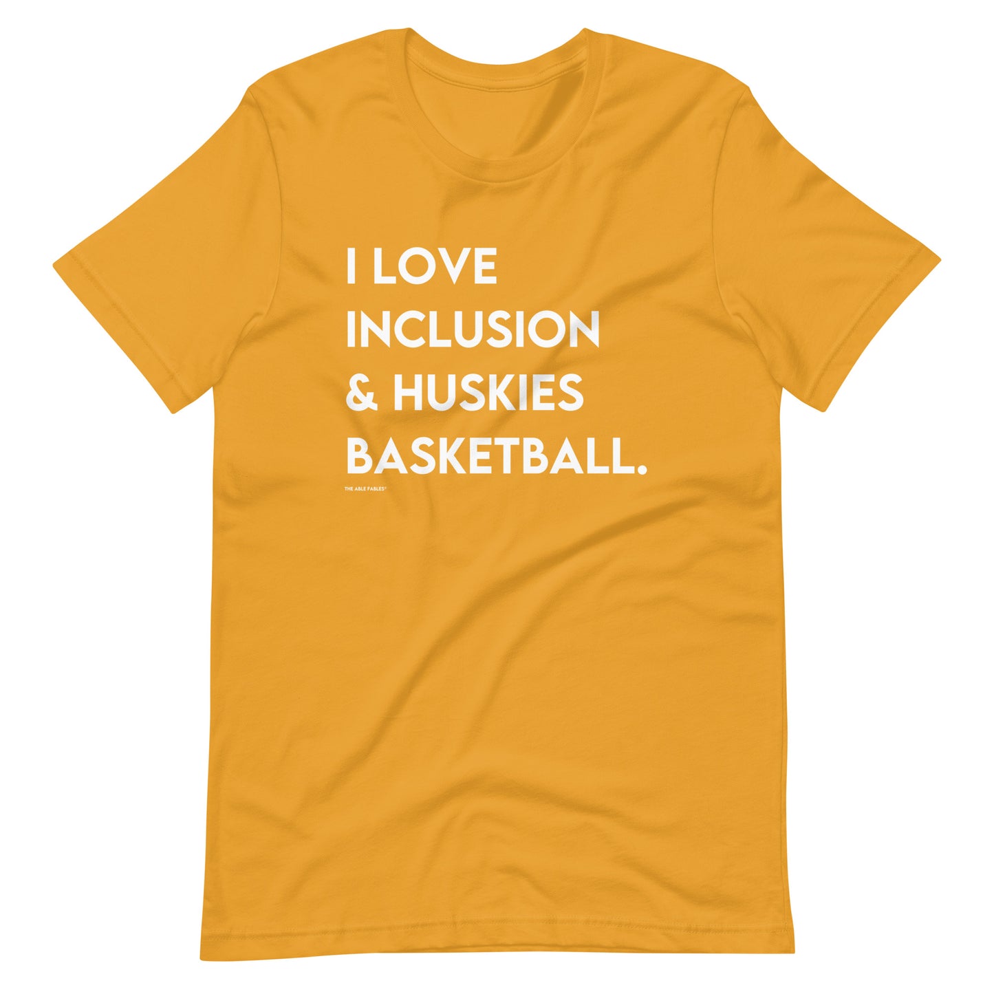 "I Love Inclusion & Huskies Basketball" Adult Tee