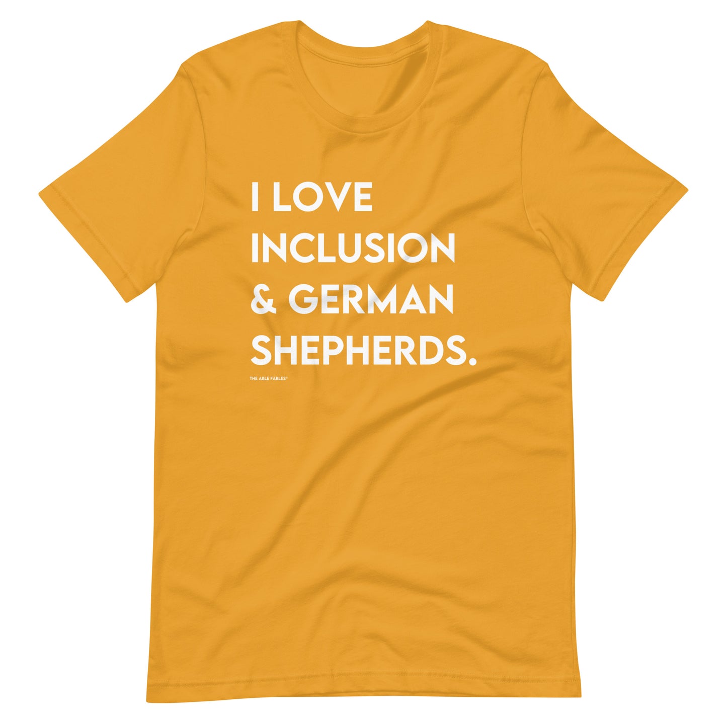 "I Love Inclusion & German Shepherds" Adult Unisex Tee