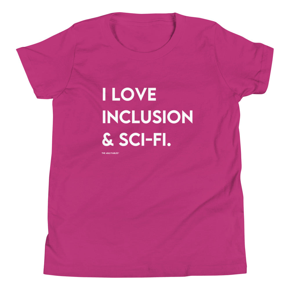 I Love Inclusion & Sci-Fi | Youth Short Sleeve T-Shirt