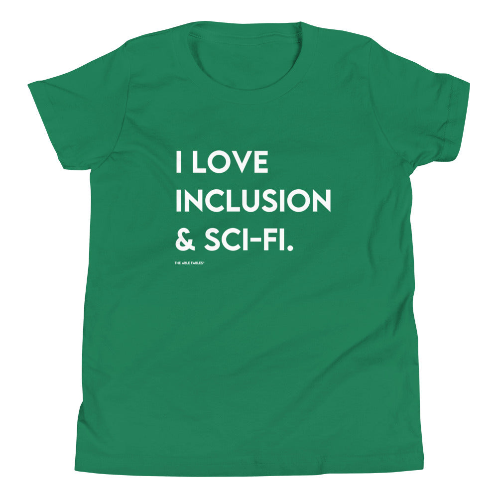 I Love Inclusion & Sci-Fi | Youth Short Sleeve T-Shirt