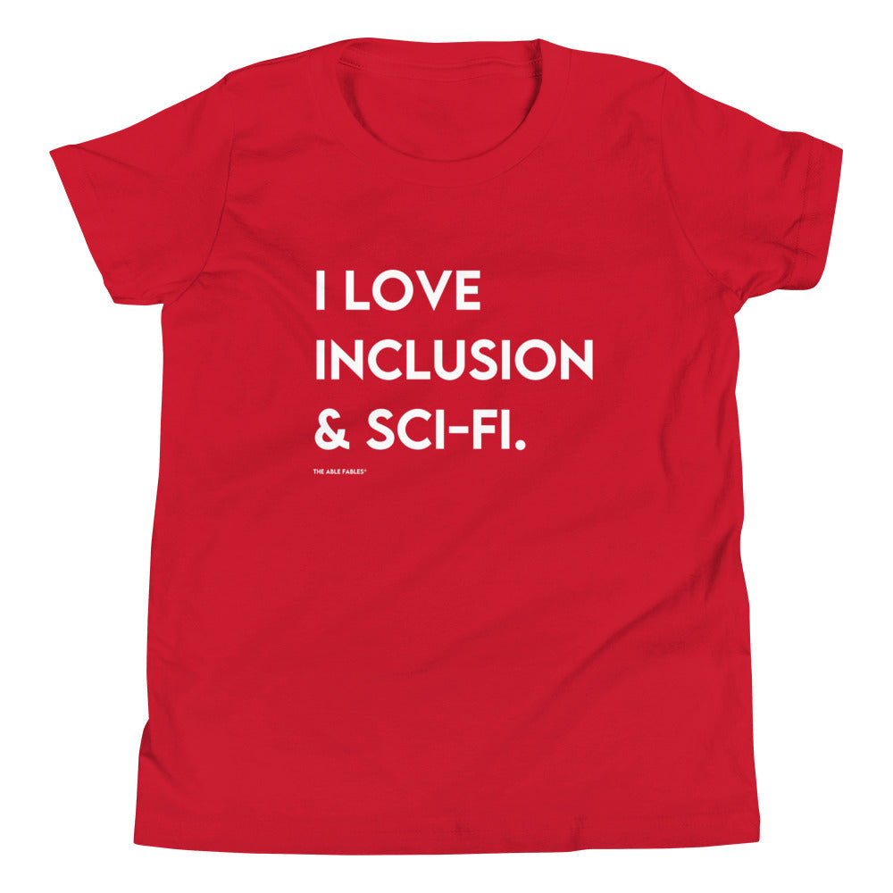 I Love Inclusion & Sci-Fi | Youth Short Sleeve T-Shirt