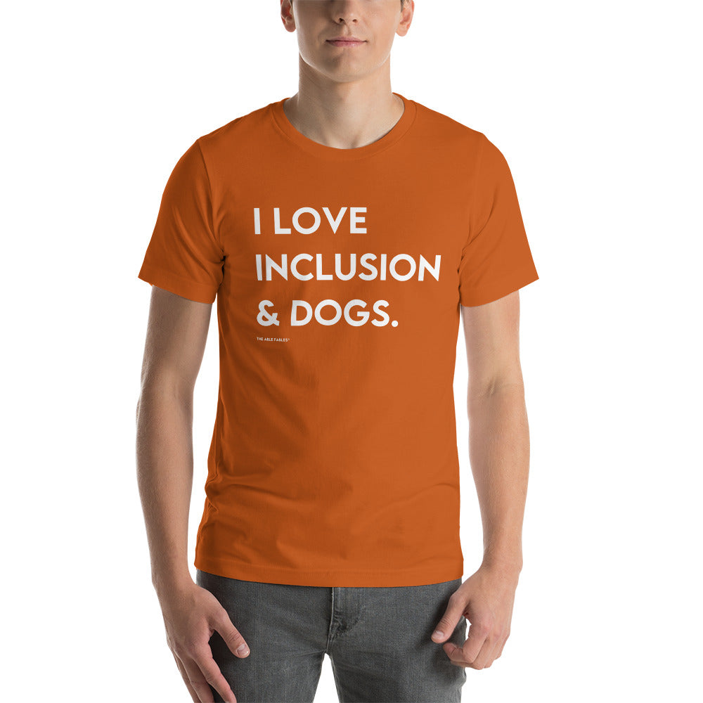 I Love Inclusion & Dogs | Adult Unisex Tee