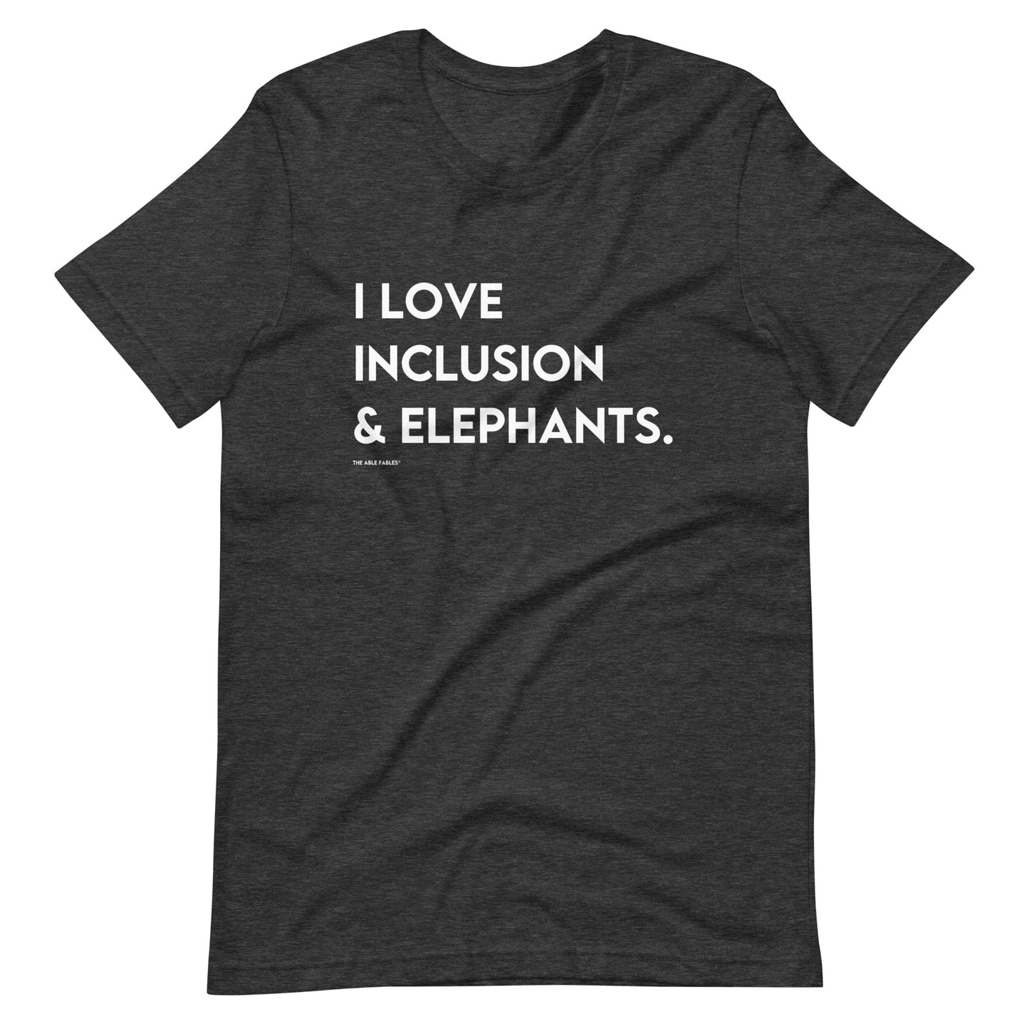 I Love Inclusion & Elephants | Adult Unisex Tee