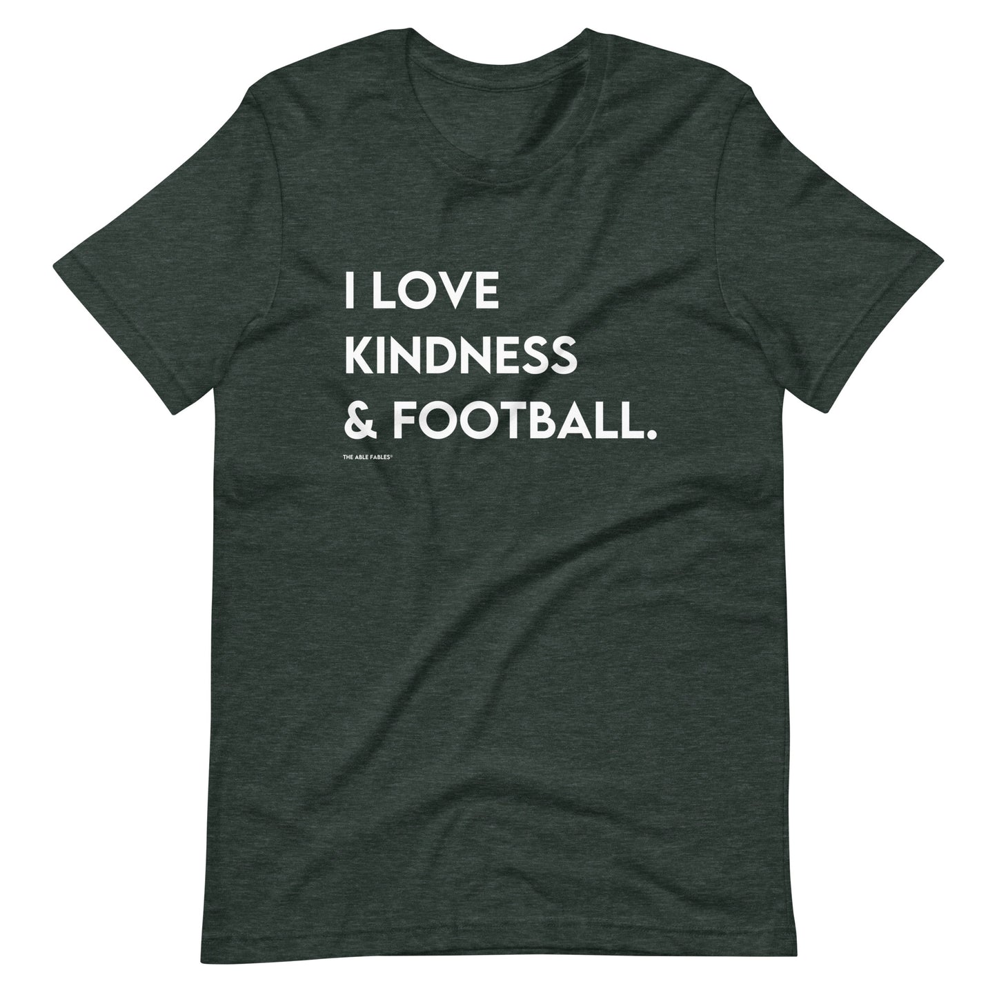 I Love Kindness & Football | Adult Unisex Tee