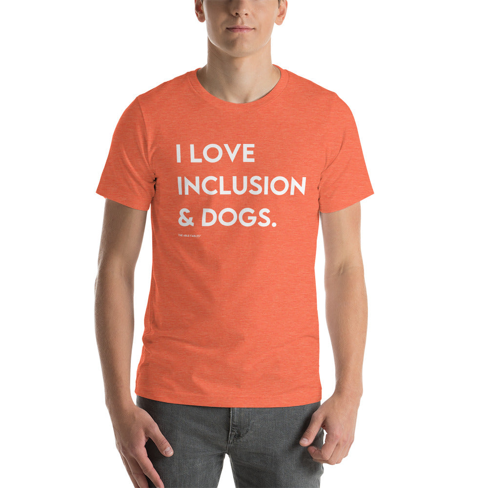 I Love Inclusion & Dogs | Adult Unisex Tee