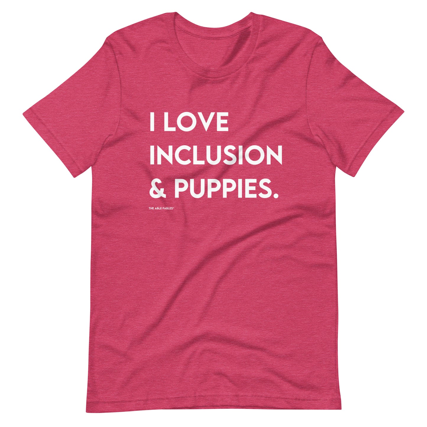 I Love Inclusion & Puppies | Adult Unisex Tee