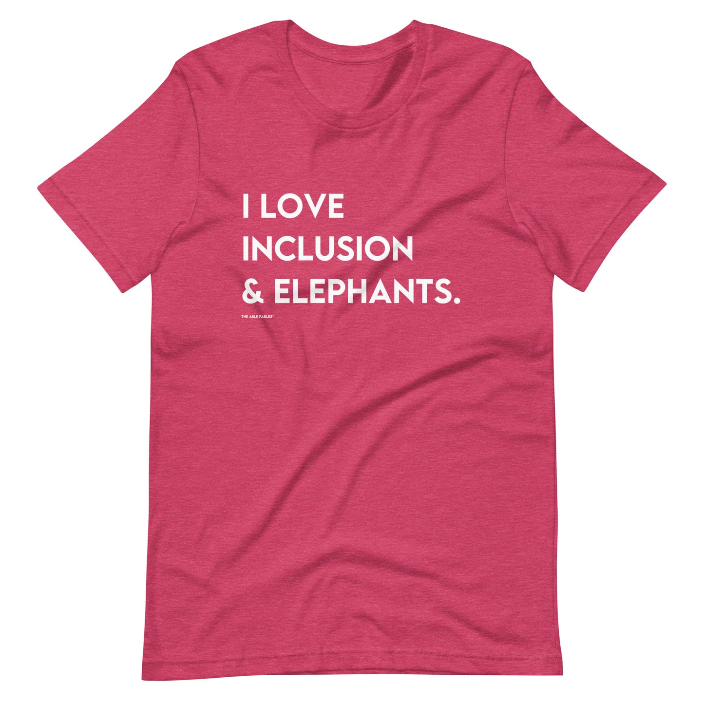 I Love Inclusion & Elephants | Adult Unisex Tee