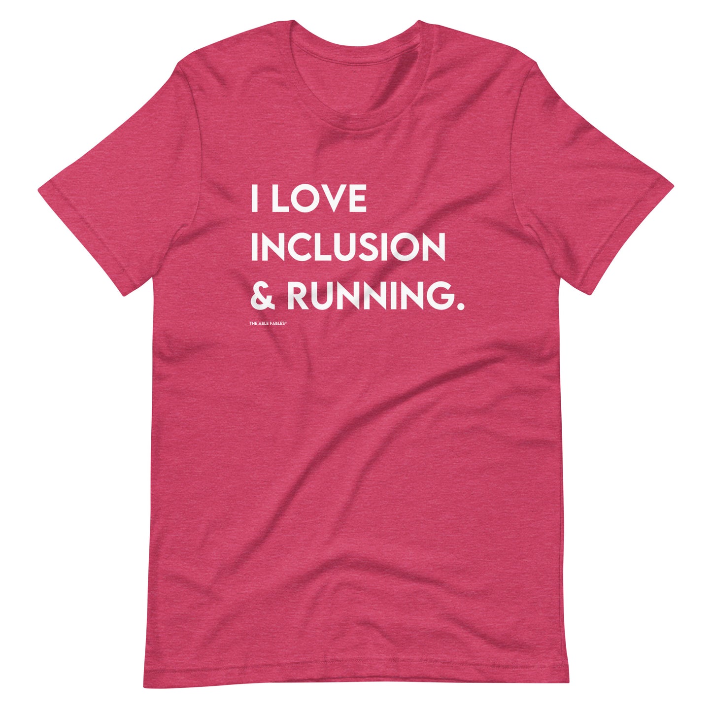 I Love Inclusion & Running | Adult Unisex Tee