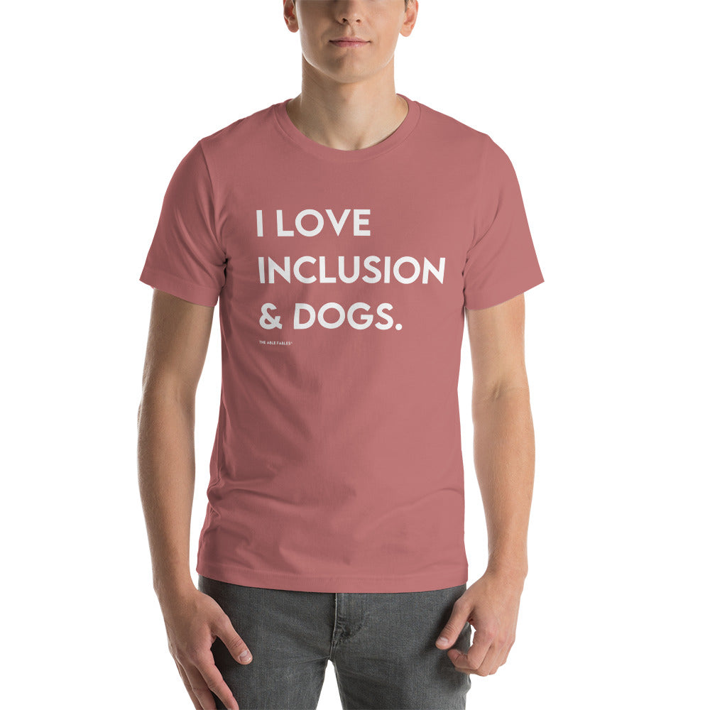 I Love Inclusion & Dogs | Adult Unisex Tee