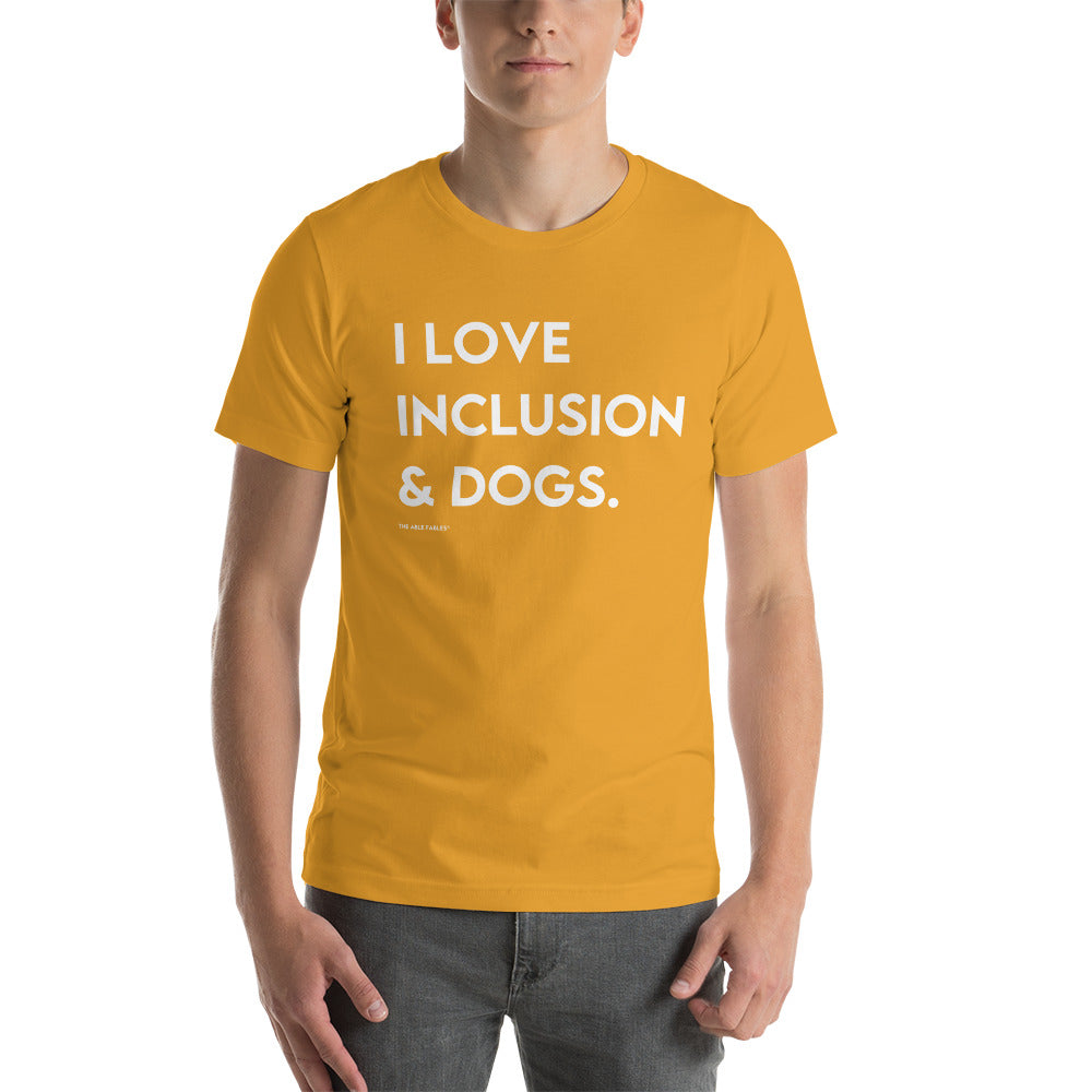 I Love Inclusion & Dogs | Adult Unisex Tee