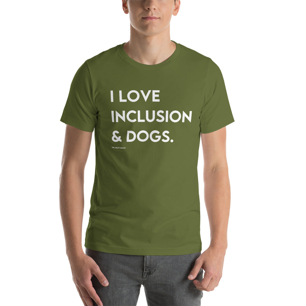 I Love Inclusion & Dogs | Adult Unisex Tee