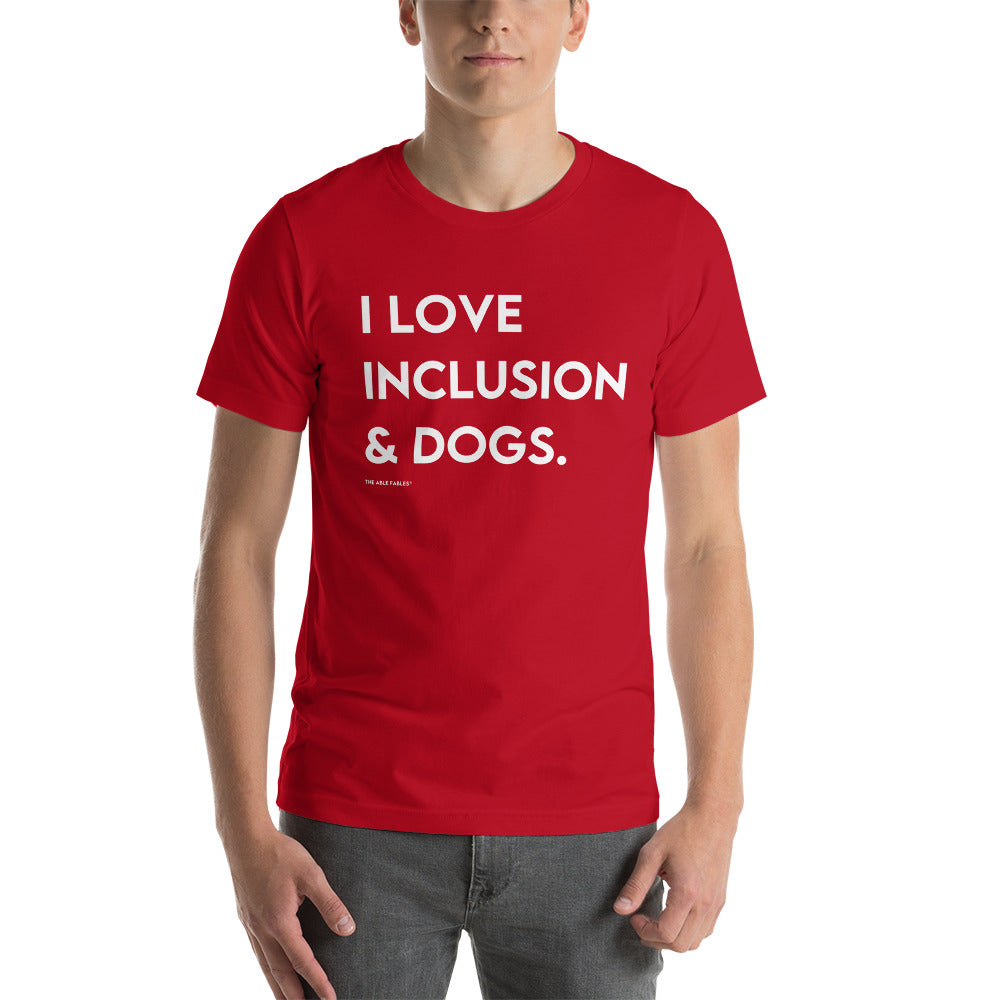 I Love Inclusion & Dogs | Adult Unisex Tee